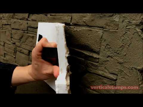 How to DIY Stamped Concrete  with Vertical mat stamp