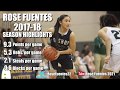 Rose Fuentes Highlights 2017-18 season