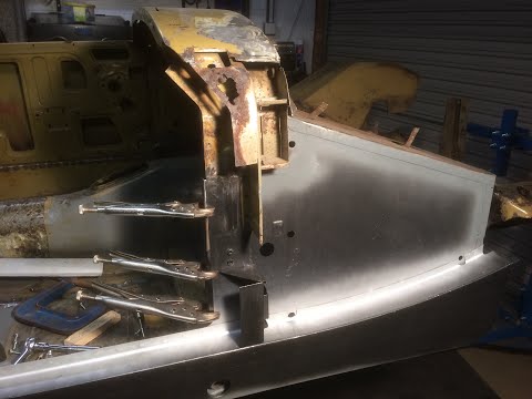 MG Midget Restoration (video 10) Drivers Side "A" Post Repair
