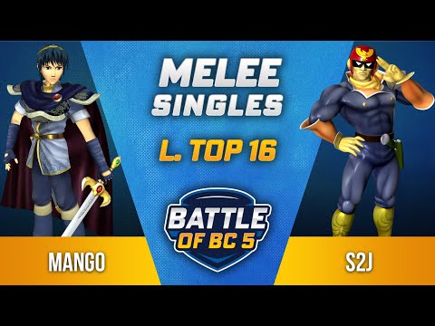 mango (Marth) vs S2J (Captain Falcon) - Melee Singles Losers Top 16 - Battle of BC 5