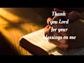 Chris Else - Thank you Lord for your blessings on me (lyrics)