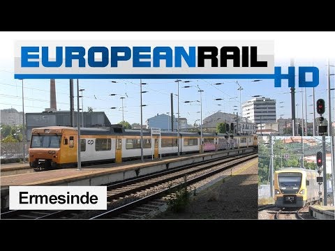 Comboios de Portugal CP Regional 592 DMU & CP Porto 3400 EMU Trains calls at Ermesinde Station
