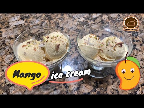Mango Ice Cream | Homemade Ice Cream | Aneela Cuisine