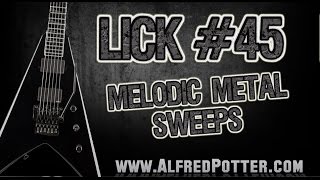Lick #45 - Melodic Metal Sweeps in E minor + TAB
