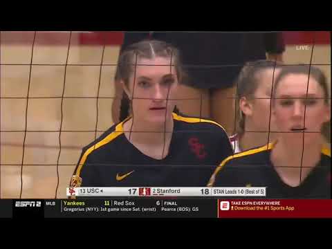 Women's Volleyball: USC 0, Stanford 3 - Highlights 09/28/18