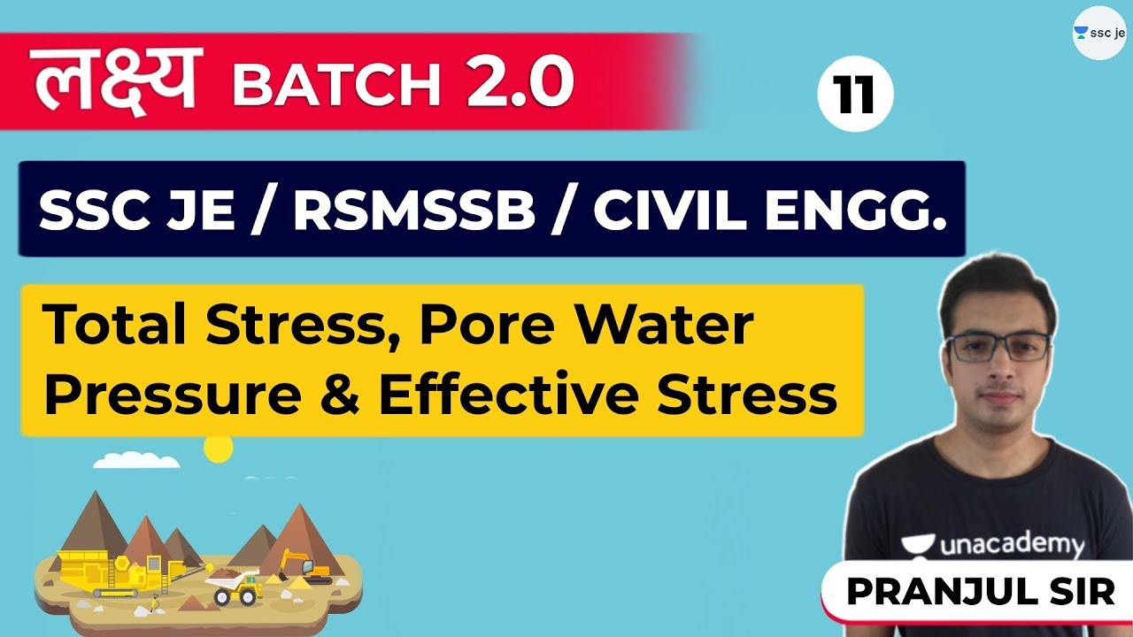 Total Stress, Pore Water Pressure and Effective Stress | Lec -11 |Geotechnical Engineering