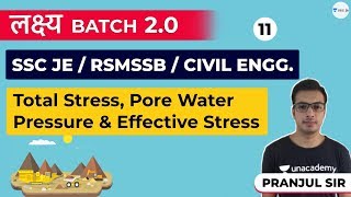 Total Stress, Pore Water Pressure and Effective Stress | Lec -11 |Geotechnical Engineering