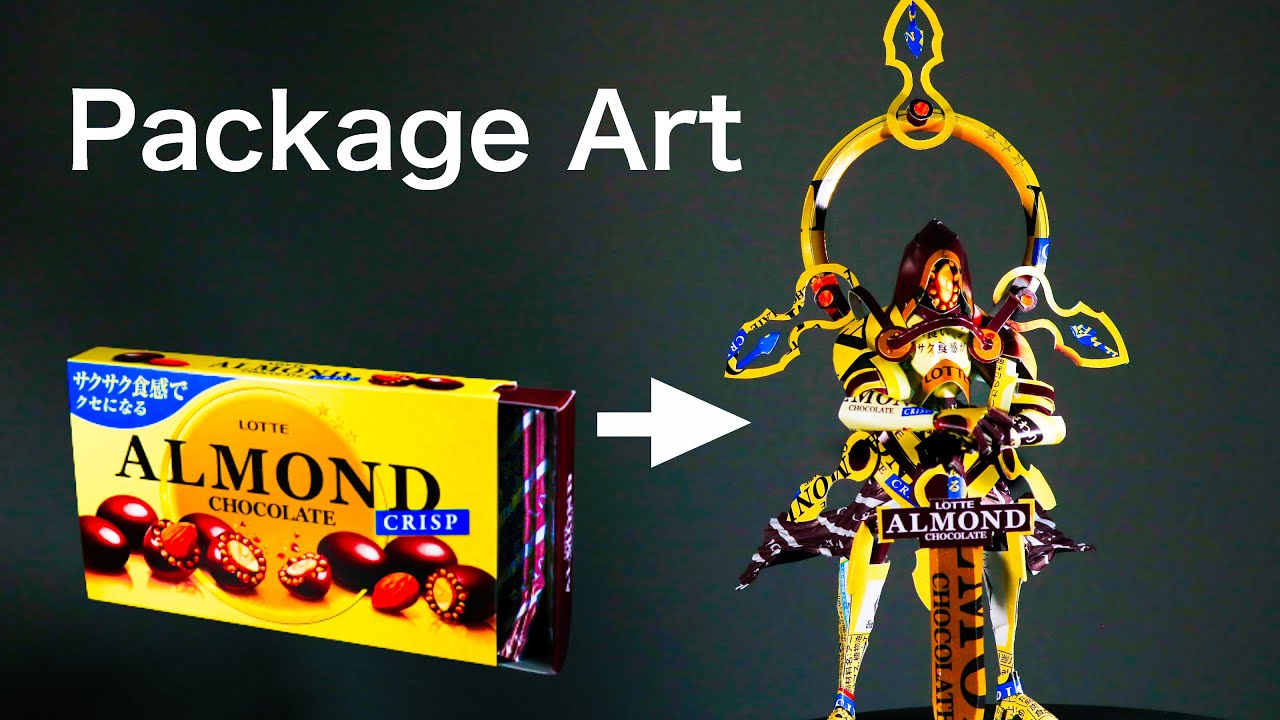 アーモンドチョコの空箱で工作しました！Made of ALMOND CHOCOLATE package