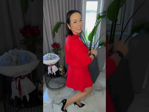 Komplet czerwony Lola Bianka dzianinowy – miniatura 2 z 7