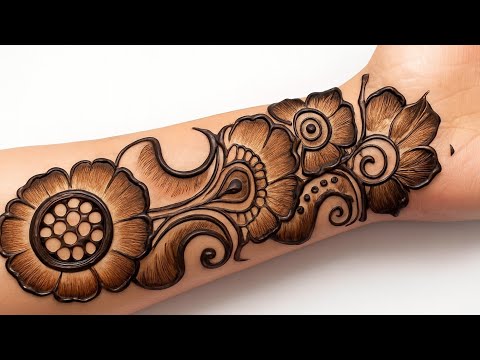 Very simple unique styles mehndi design ll front hand mehndi