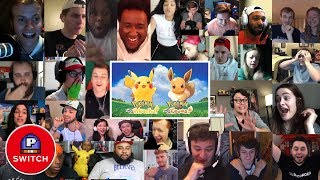 Live Reactions: Pokémon Let's Go trailer for Nintendo Switch (30+ Youtubers Synched Compilation)