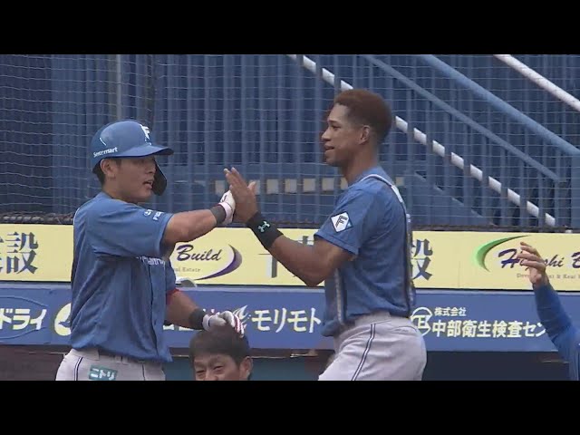 【7回表】待望の一発!! ファイターズ・野村佑希 第1号ホームランで追いあげる!!   2024年5月19日 千葉ロッテマリーンズ 対 北海道日本ハムファイターズ