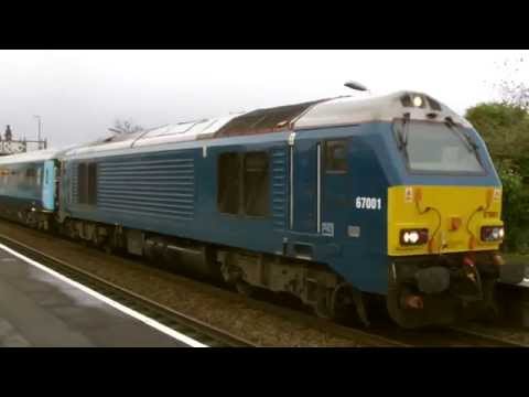 Shotton & Flint 15.12.2014 - new Manchester loco service with ATW 67001 & WAG set