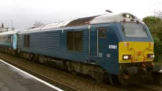 preview picture of video 'Shotton & Flint 15.12.2014 - new Manchester loco service with ATW 67001 & WAG set'