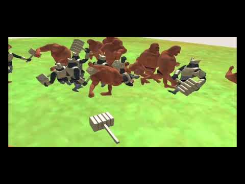 10 ghor hammers vs a line of hill giants (animal revolt battle simulator)