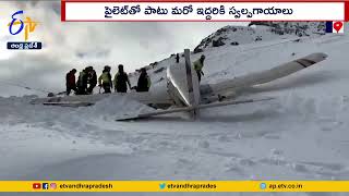 A Small Plane Crashes Dolomite Snow Mountains | Italy