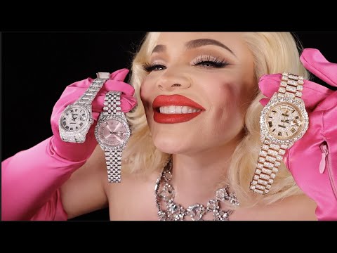 ASMR Diamond Rolex Collection (jewelry tapping + scratching)