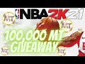Our 2nd 100K MT Giveaway In NBA 2K21 MyTeam...Don't Miss Out!!!