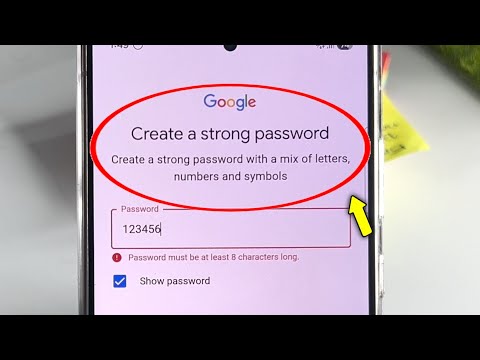 Fix Google & Playstore | Create a strong password  with a mix of letters, numbers and symbols