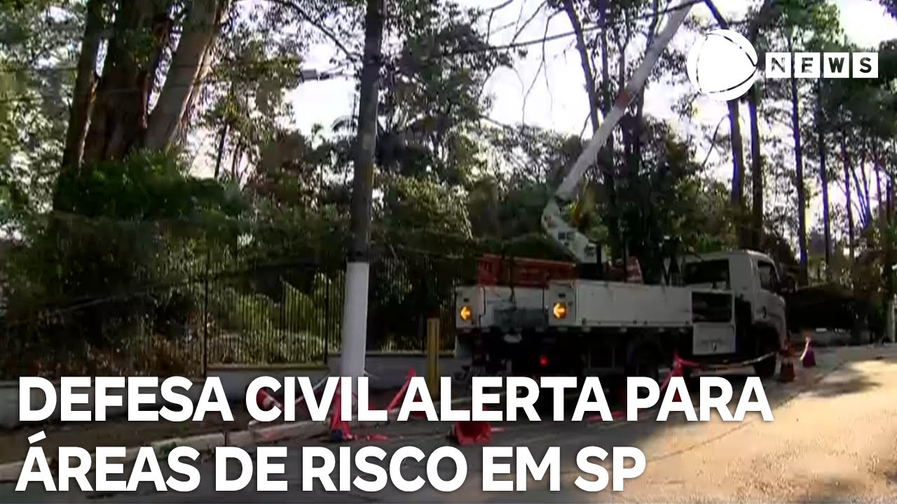Defesa Civil alerta para áreas de risco em São Paulo