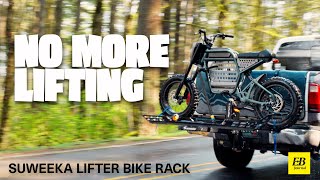 Heavy bikes? No Problem! Suweeka Lifter Bike Rack #bikerack #ebike