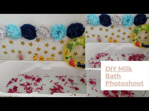DIY Milk Bath Photo Shoot Ideas at Home | baby Bath Photography | #babyphotoshoot |@DhvenDip