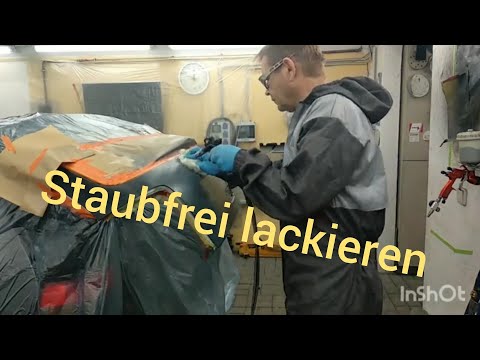  Staubfrei lackieren in der Garage. Heckklappe lackieren 