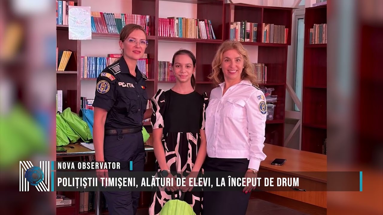 Polițiștii timișeni, alături de elevi, la început de drum