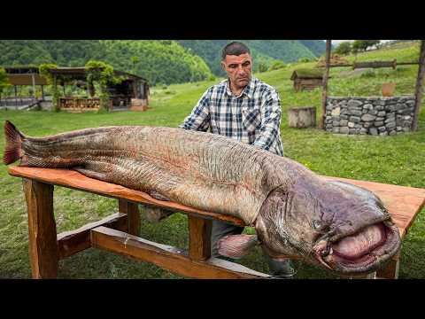 You’ve Never Seen a Fish This Big – Grilled in a Mountain Village!