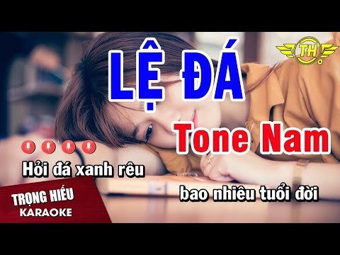 Karaoke Lệ Đá Tone Nam Nhạc Sống | Trọng Hiếu