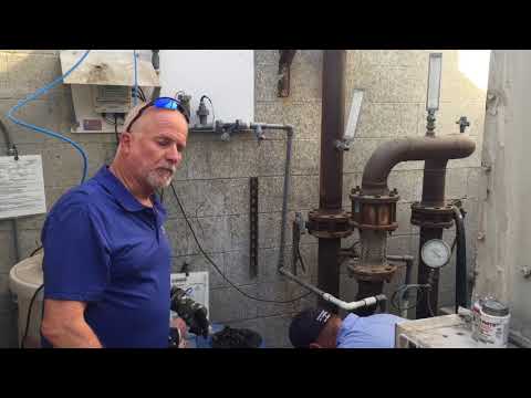 Cooling Tower Motor Being Replaced