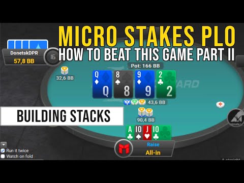 Building Stacks & CRUSHING The Game at MICRO STAKES Pot Limit Omaha