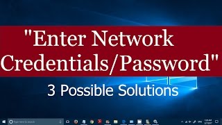 Disable ENTER NETWORK CREDENTIALS on Network Connections  Windows  11 and 10 (3 Possible Methods)