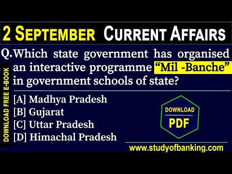 2 September 2018 Current Affairs | Daily Current Affairs | Current Affairs in English