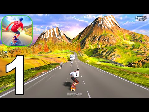 Downhill Racer - Gameplay Walkthrough Part 1 Level 1-9 (iOS, Android Gameplay)