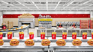 How Chick-Fil-A Chicken Sandwich & Waffle Fries Are Made In Factory & Restaurant