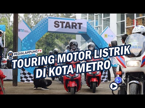 Touring Motor Listrik di Kota Metro, PLN dan Walikota Ajak W
