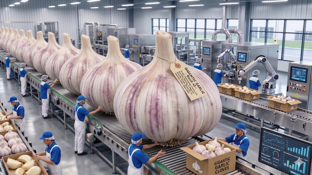 How millions of garlic bulbs become garlic powder | Full factory process