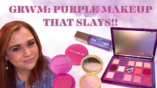 GRWM Purple Makeup That SLAYS ft  Tower 28, Natasha Denona Roxa Eyeshadow & Fenty Gloss Bomb Oil