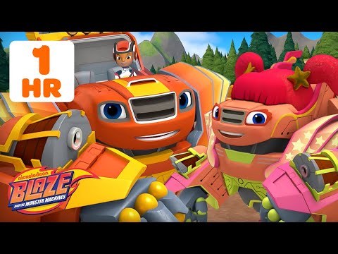 60 MINUTES of Blaze's Races & Adventures with FAMILY! ❤️ | Blaze and the Monster Machines