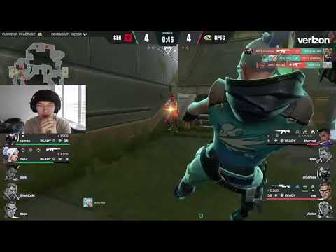 Sinatraa reaction on Tenz INSANE 3k against OPTIC Gaming