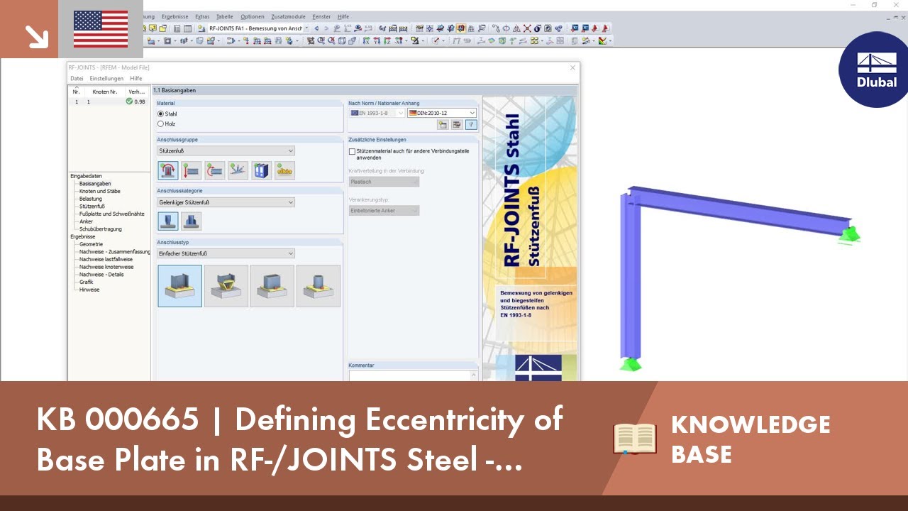 KB000665 | Defining Eccentricity of Base Plate in RF-/JOINTS Steel - Column Base