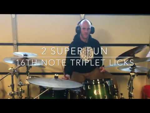 Two 16th note triplet drum fills - Drum Lesson