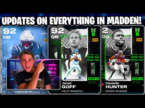 UPDATES ON EVERYTHING IN MADDEN 26! TOTW WEEK 10 REVEALS! MISSING 90 OVERALL REDUXS, POTM + MORE!