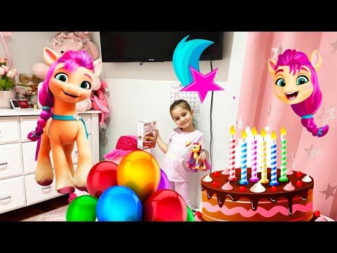 Nika Is Making Birthday Cake For  My Little Pony Sunny Starscout  (My Little Pony A New Generation)