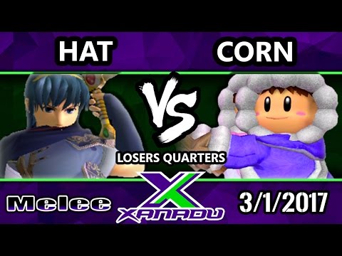 S@X 191 - Hat (Marth) Vs. Corn (Ice Climbers) - SSBM Losers Quarters - Smash Melee