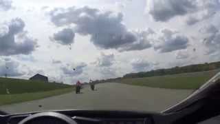 Watch for the flying motorcycles !!! crazy wreck