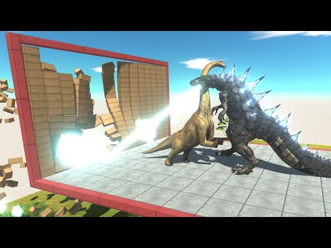 Godzilla attacks every units - Animal Revolt Battle Simulator