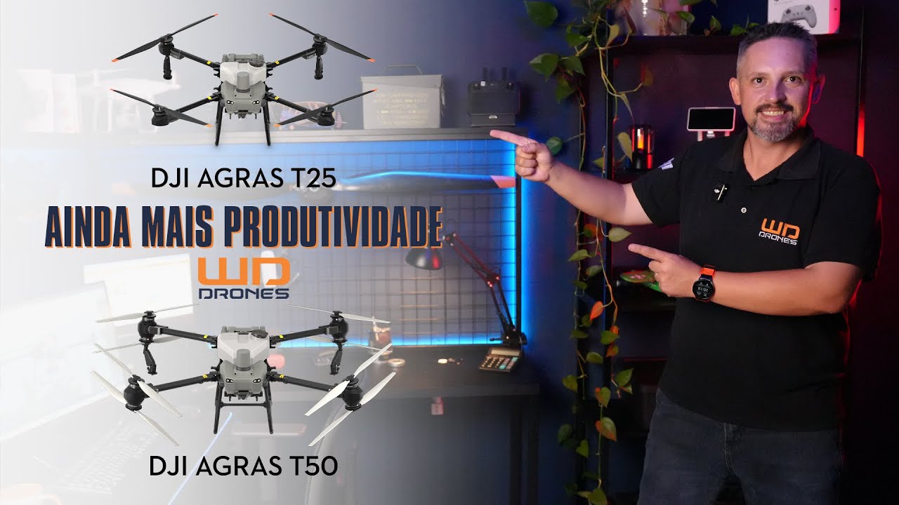 DJI Agras T25 e T50 - Tudo sobre a nova geração de Drones Agrícolas Pulverizadores