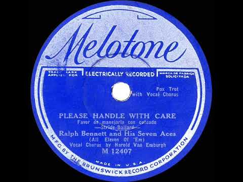 1932 Lou Gold (as ‘Ralph Bennett’) - Please Handle With Care (Harold Van Emburgh, vocal)